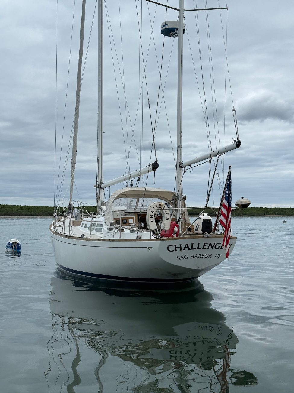 Challenge on her mooring