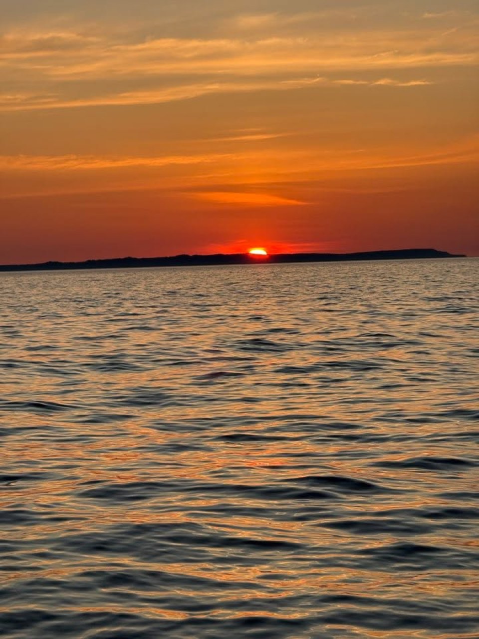 Sunset over the Fox islands up here in northern Lake Michigan - photo 2
